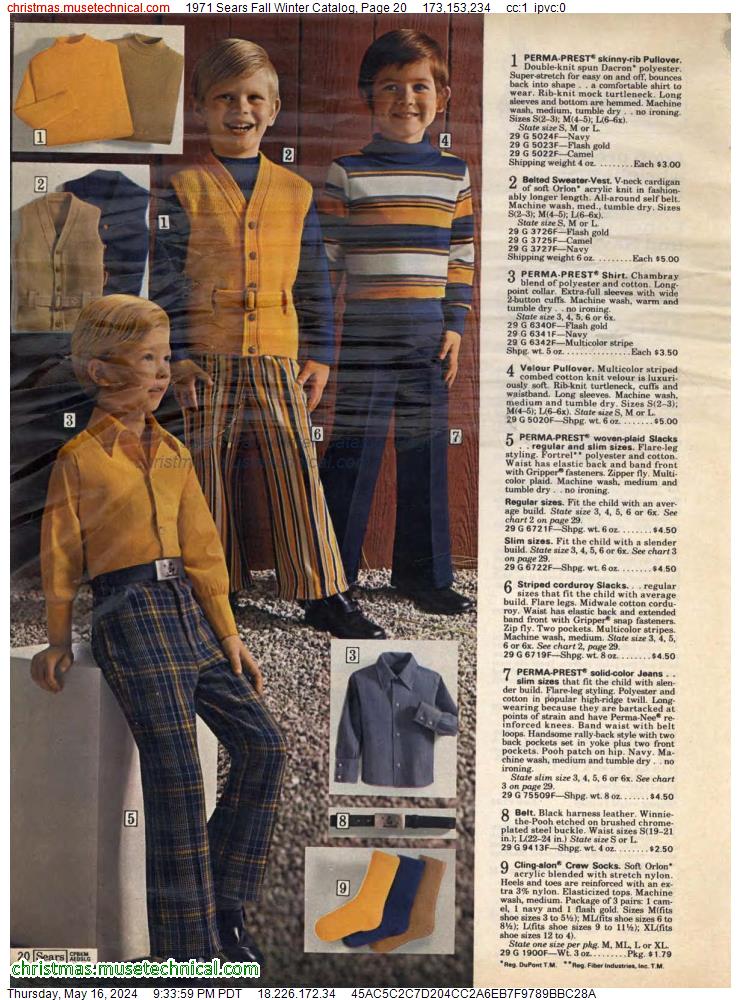 1971 Sears Fall Winter Catalog, Page 20