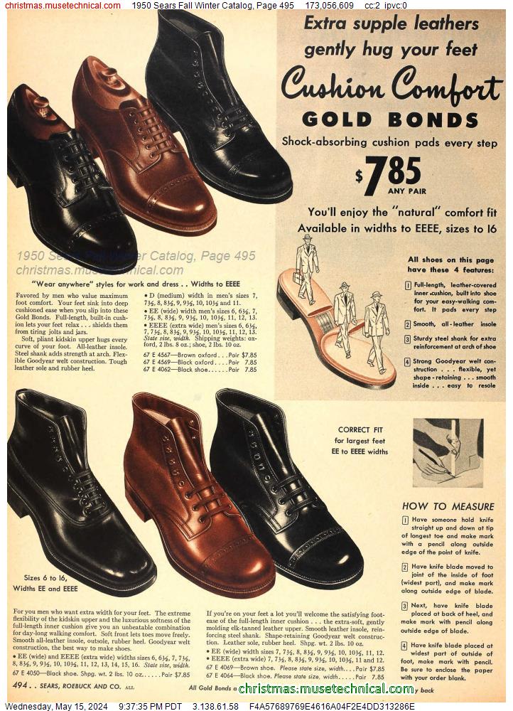 1950 Sears Fall Winter Catalog, Page 495