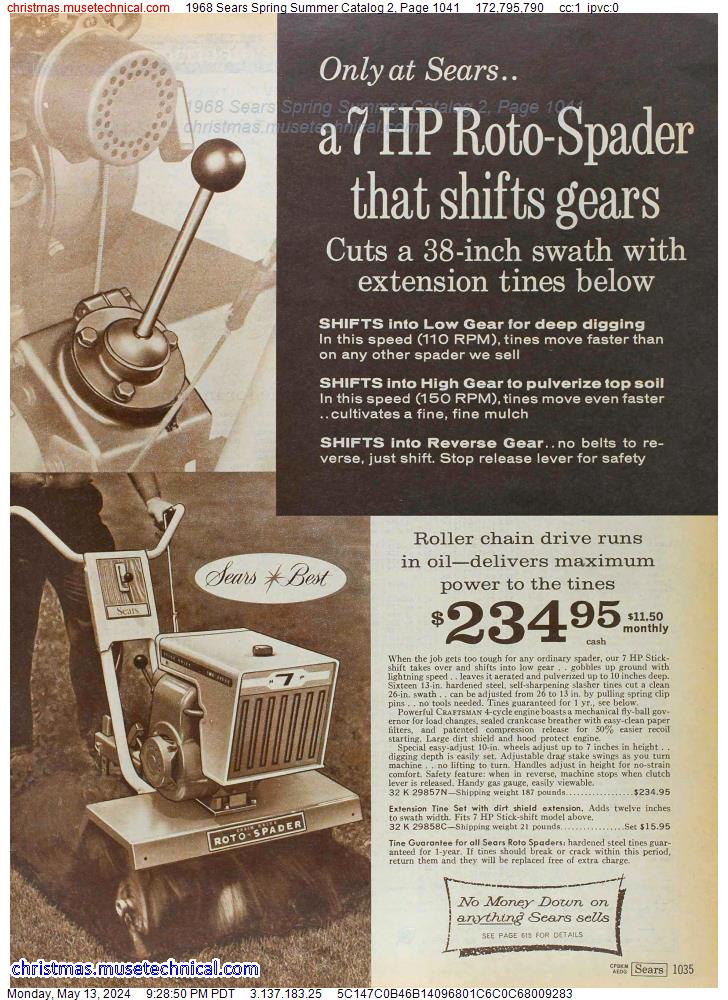 1968 Sears Spring Summer Catalog 2, Page 1041