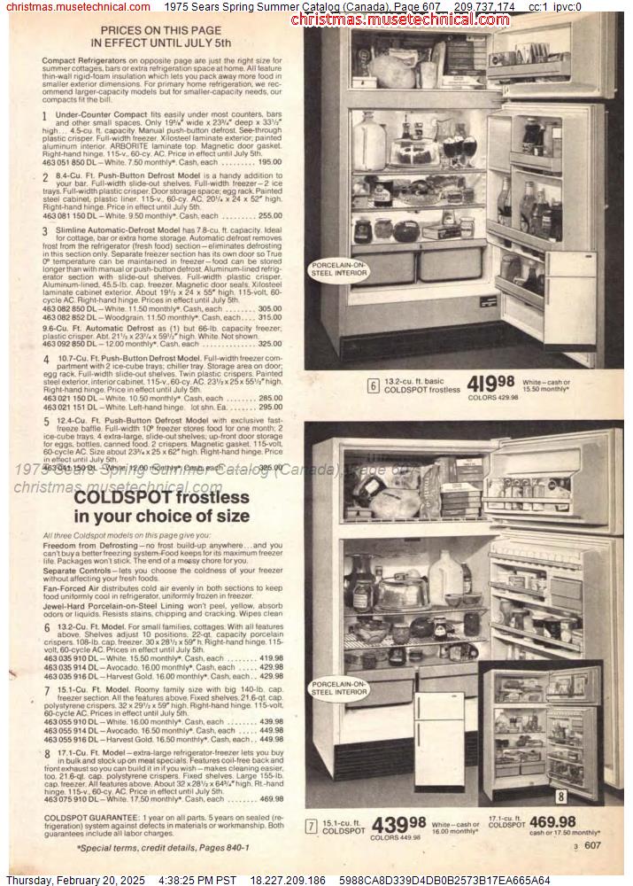 1975 Sears Spring Summer Catalog (Canada), Page 607