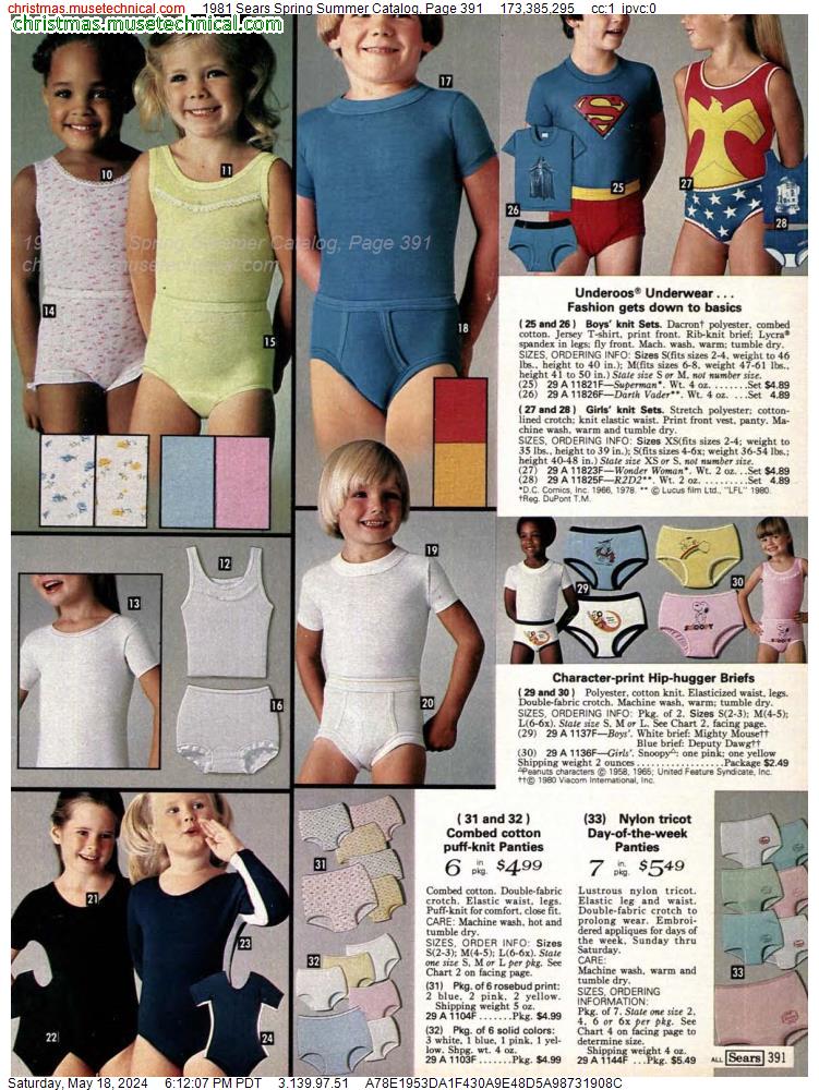 1981 Sears Spring Summer Catalog, Page 391 - Catalogs & Wishbooks
