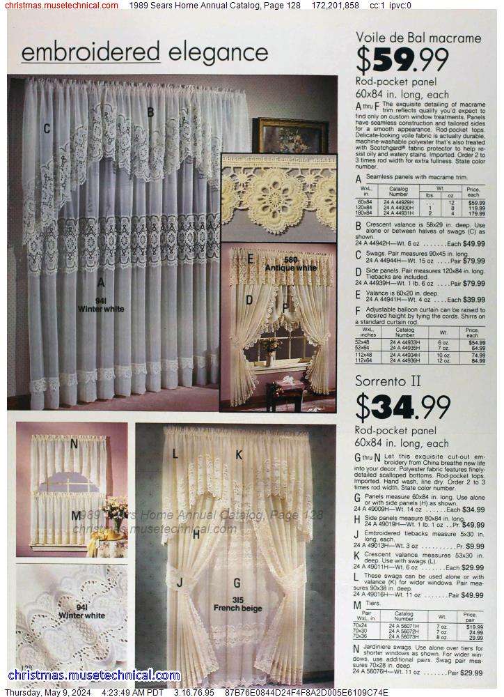 1989 Sears Home Annual Catalog, Page 128