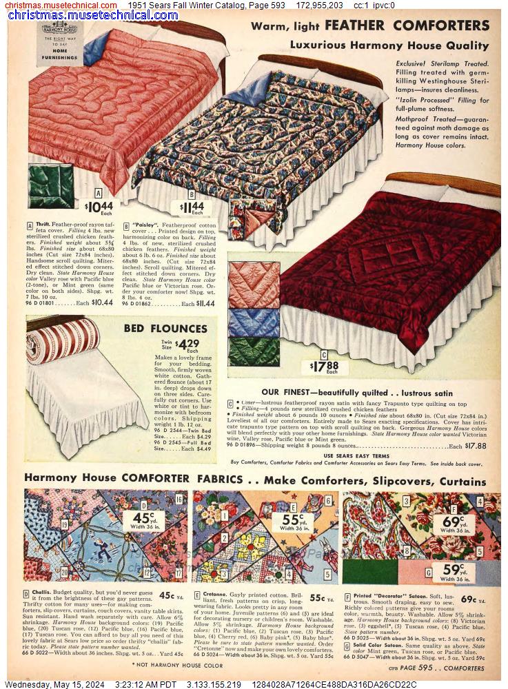 1951 Sears Fall Winter Catalog, Page 593