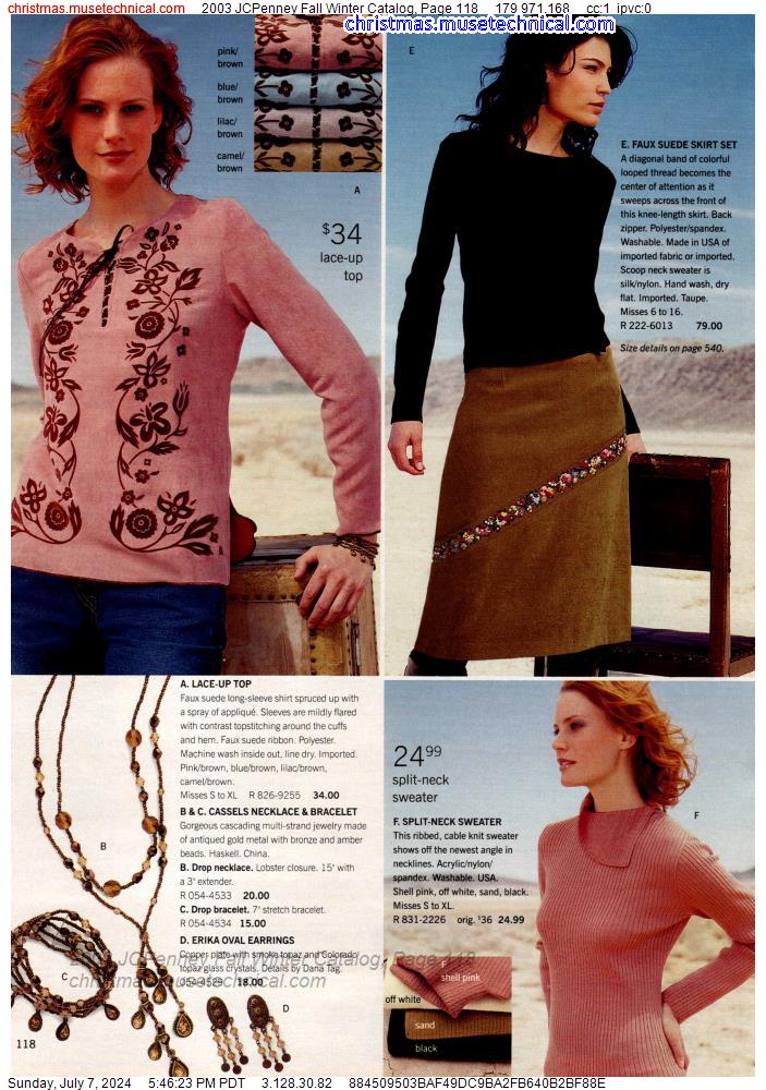 2003 JCPenney Fall Winter Catalog, Page 118