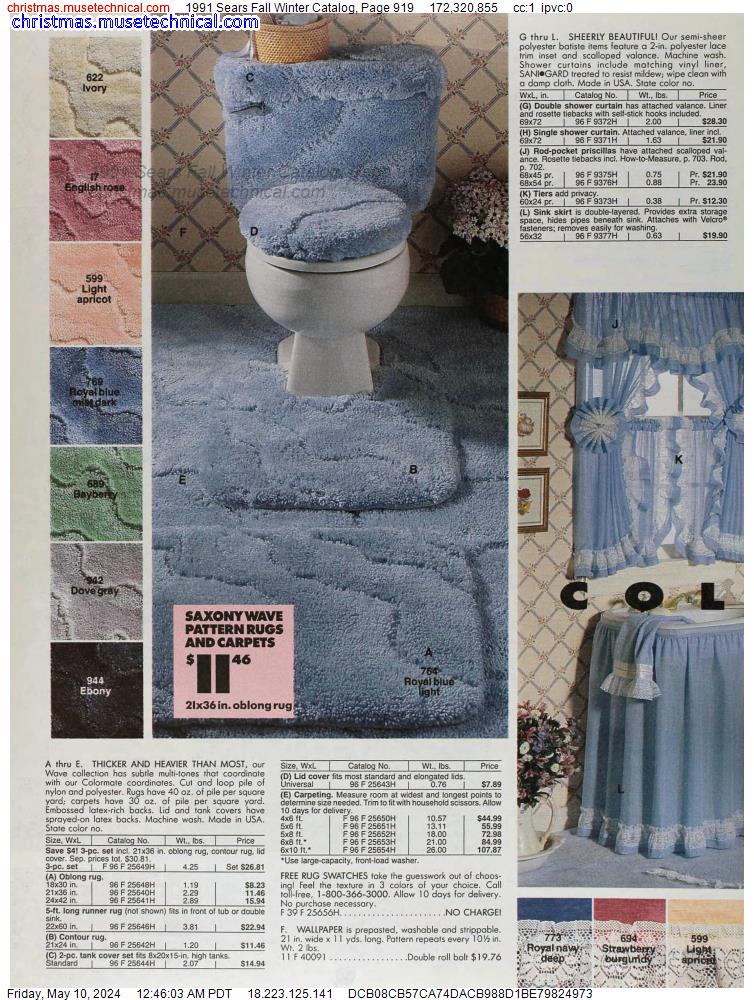1991 Sears Fall Winter Catalog, Page 919