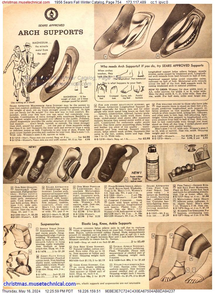1956 Sears Fall Winter Catalog, Page 754