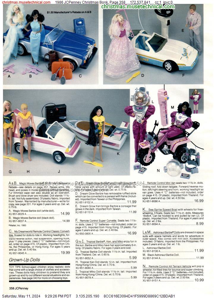 1986 JCPenney Christmas Book, Page 358