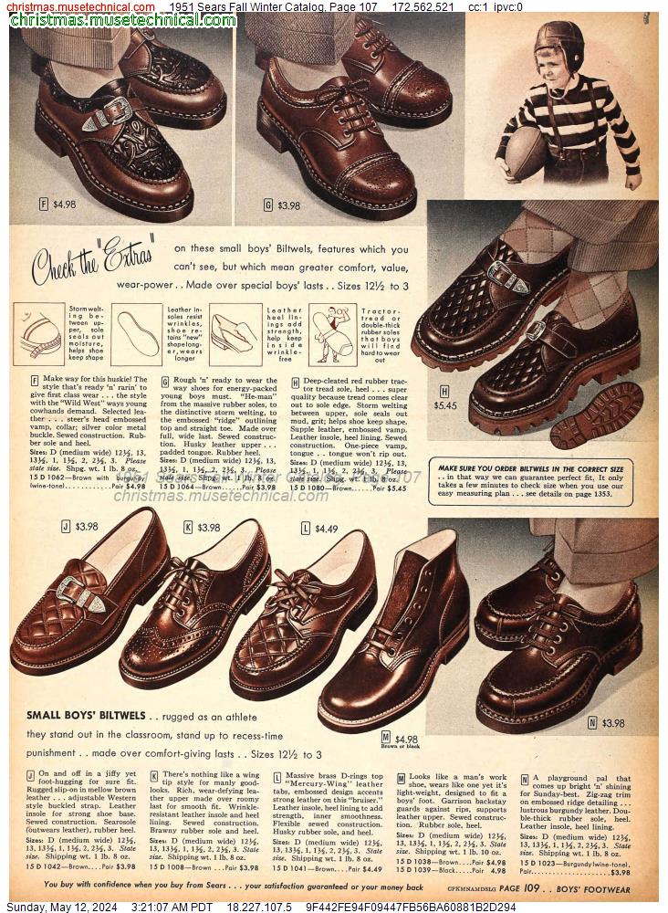 1951 Sears Fall Winter Catalog, Page 107