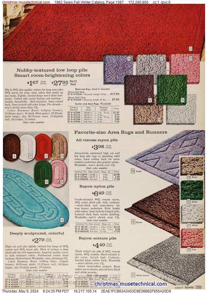 1962 Sears Fall Winter Catalog, Page 1367