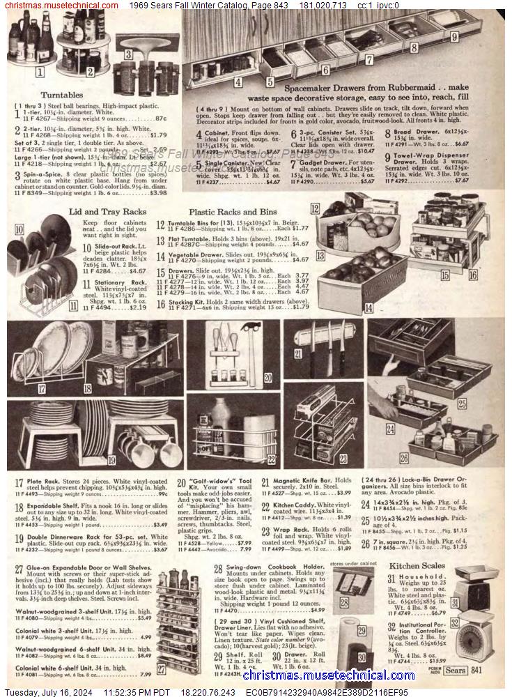 1969 Sears Fall Winter Catalog, Page 843