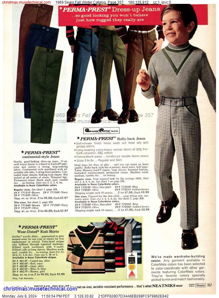 1969 Sears Fall Winter Catalog, Page 357