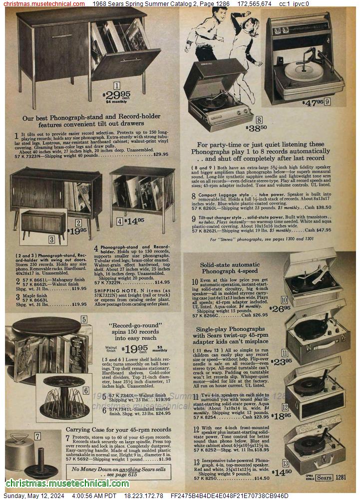 1968 Sears Spring Summer Catalog 2, Page 1286