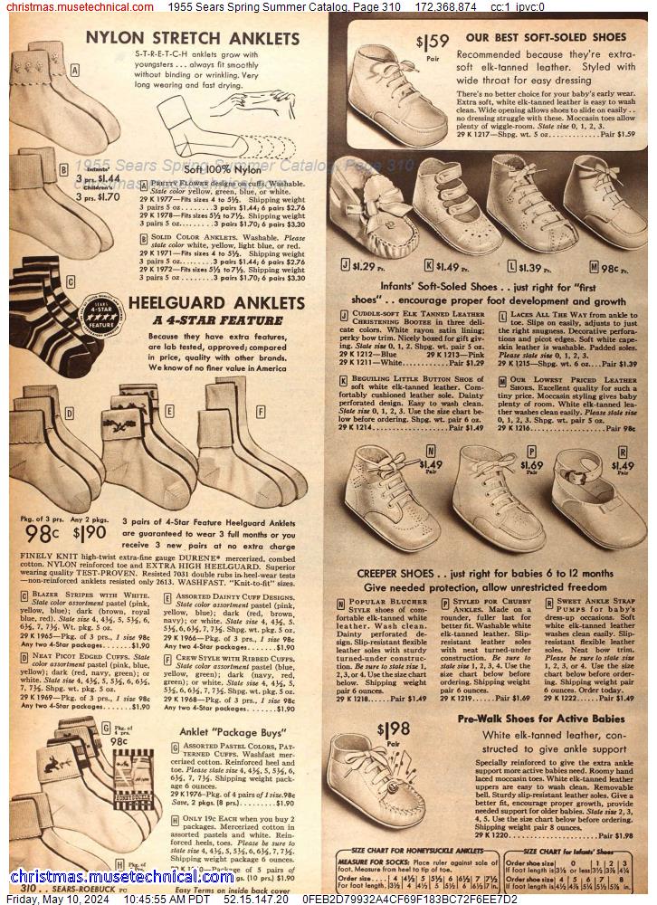 1955 Sears Spring Summer Catalog, Page 310