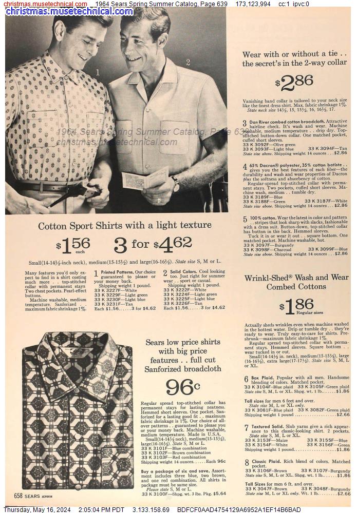 1964 Sears Spring Summer Catalog, Page 639