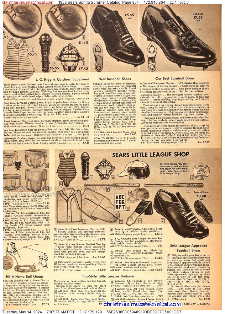 1956 Sears Spring Summer Catalog, Page 954