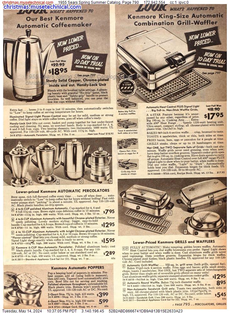 1955 Sears Spring Summer Catalog, Page 790
