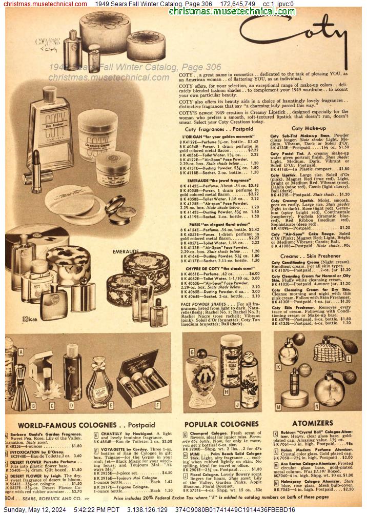 1949 Sears Fall Winter Catalog, Page 306