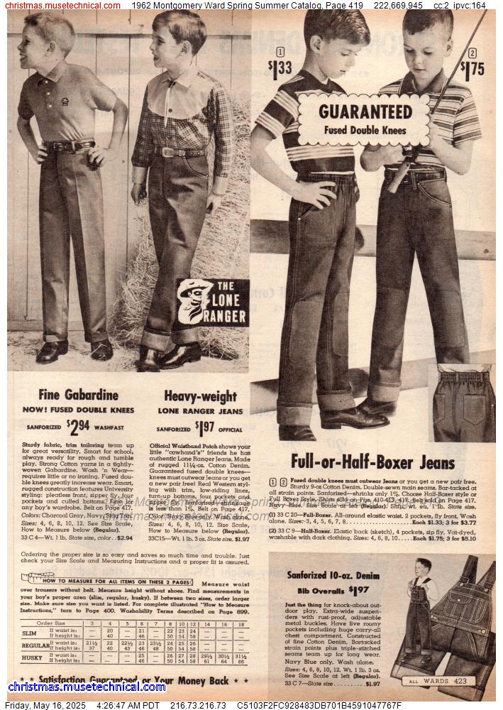 1962 Montgomery Ward Spring Summer Catalog, Page 419