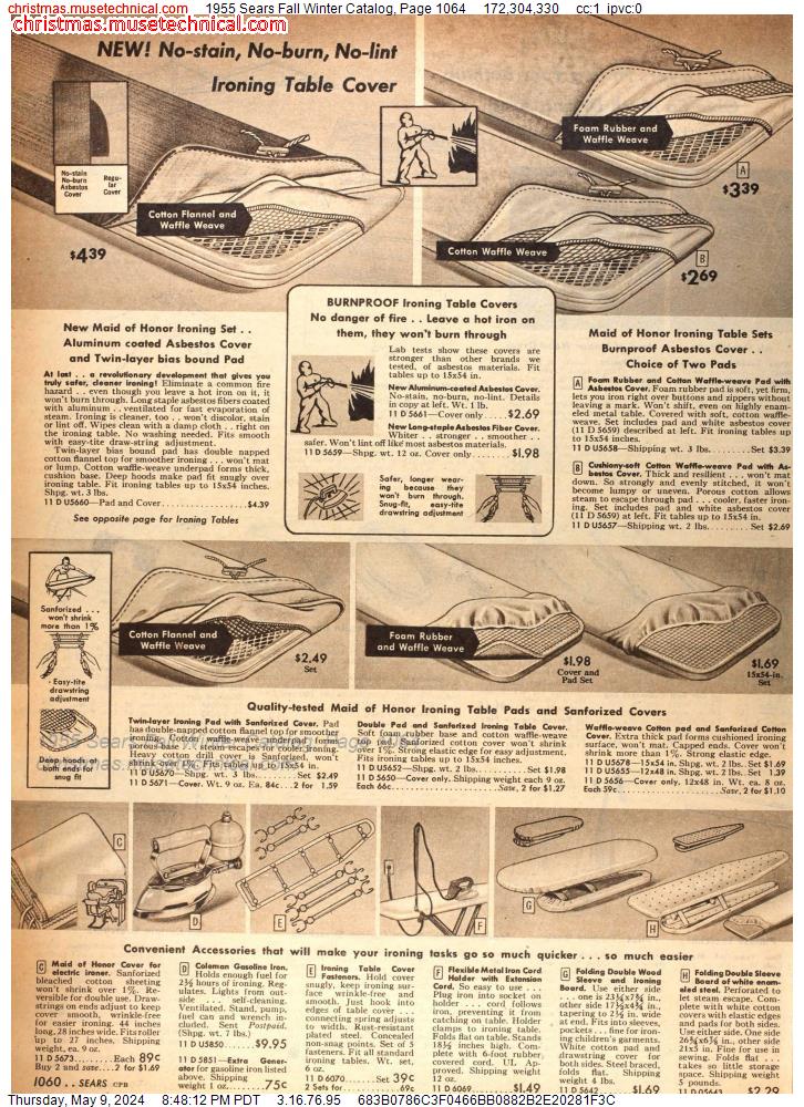 1955 Sears Fall Winter Catalog, Page 1064