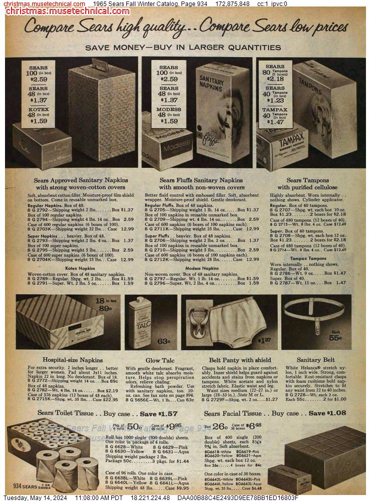 1965 Sears Fall Winter Catalog, Page 934