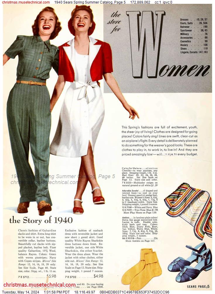 1940 Sears Spring Summer Catalog, Page 5