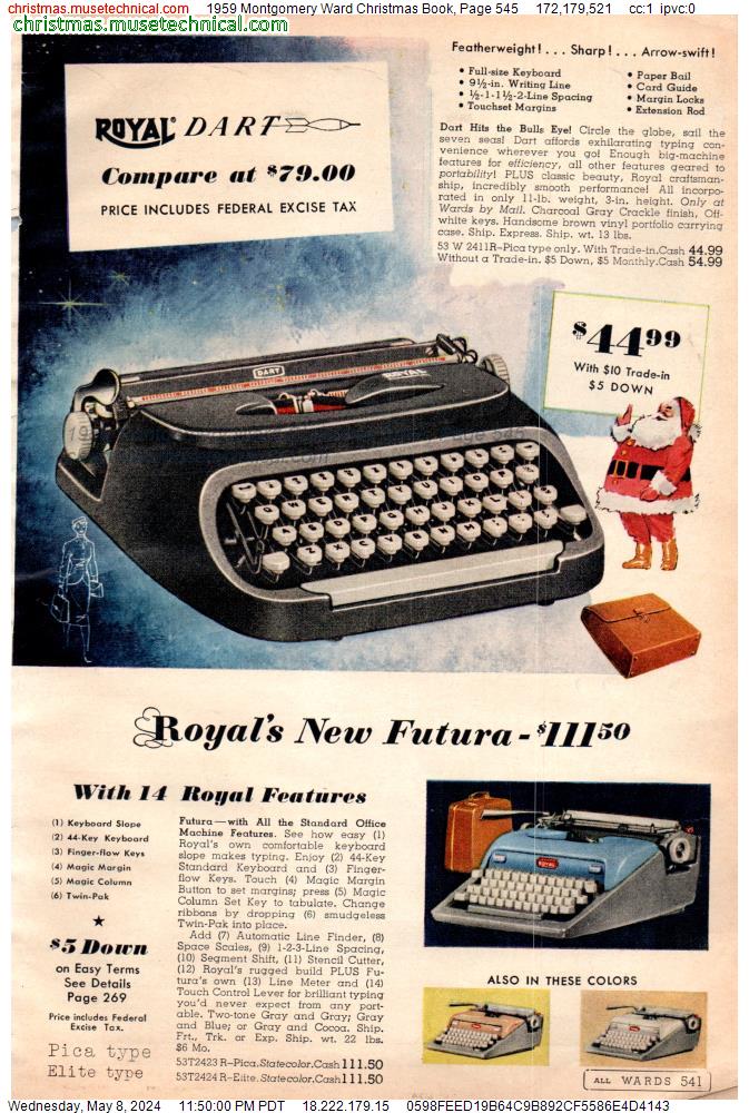 1959 Montgomery Ward Christmas Book, Page 545