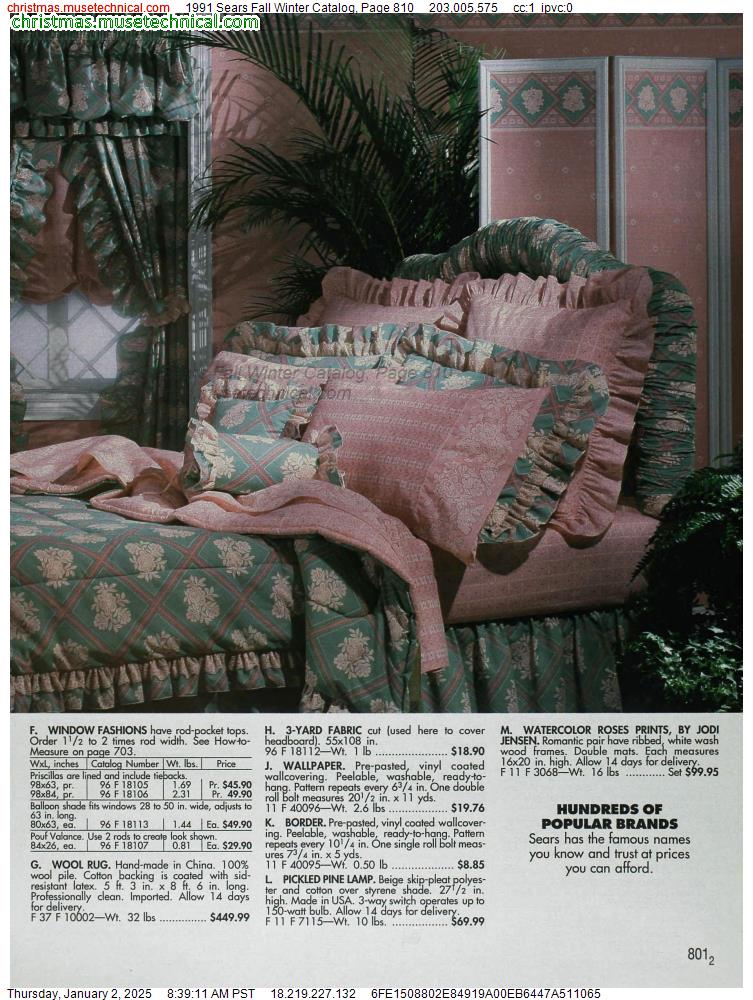 1991 Sears Fall Winter Catalog, Page 810