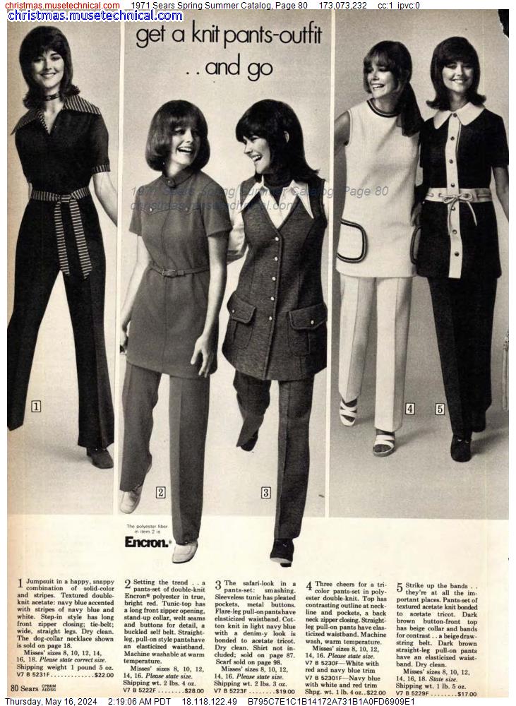 1971 Sears Spring Summer Catalog, Page 80