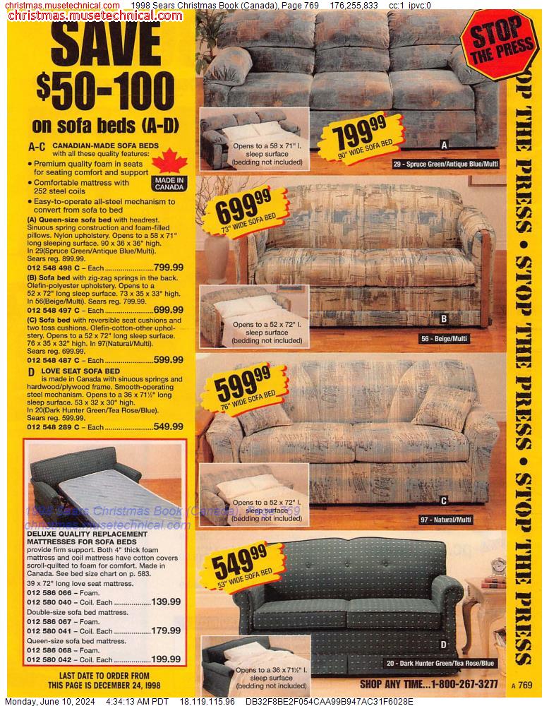 1998 Sears Christmas Book (Canada), Page 769
