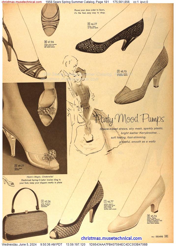 1958 Sears Spring Summer Catalog, Page 181