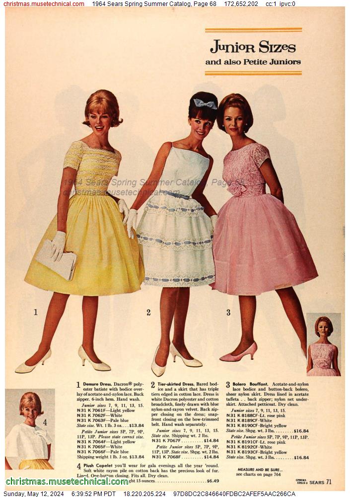1964 Sears Spring Summer Catalog, Page 68