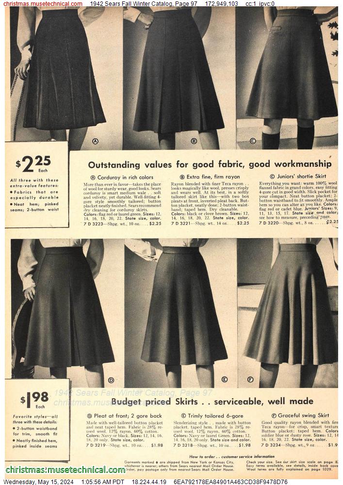 1942 Sears Fall Winter Catalog, Page 97