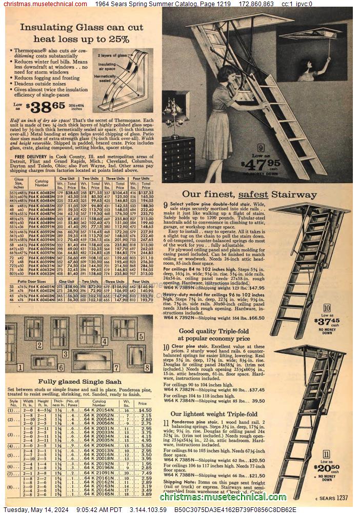 1964 Sears Spring Summer Catalog, Page 1219