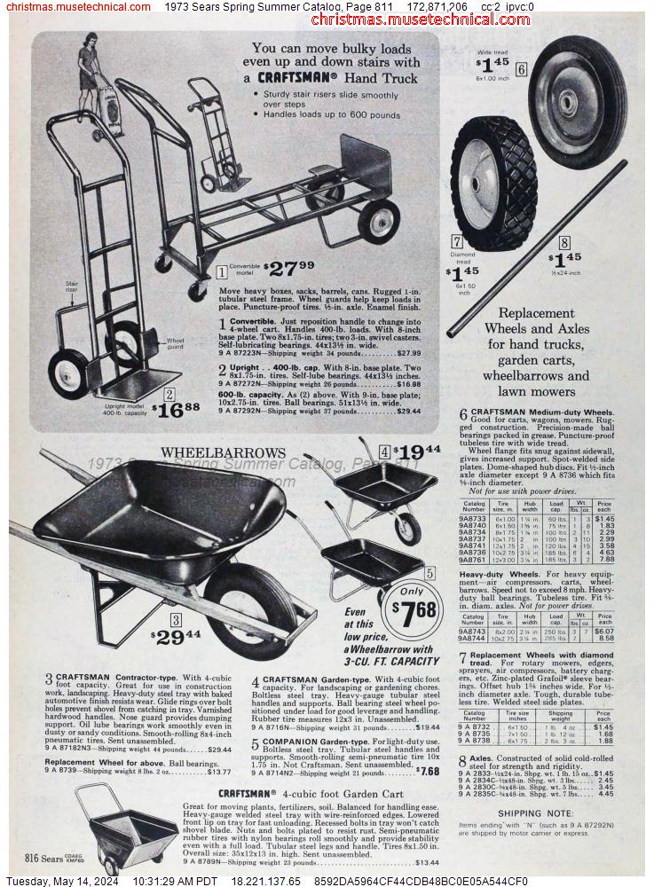 1973 Sears Spring Summer Catalog, Page 811