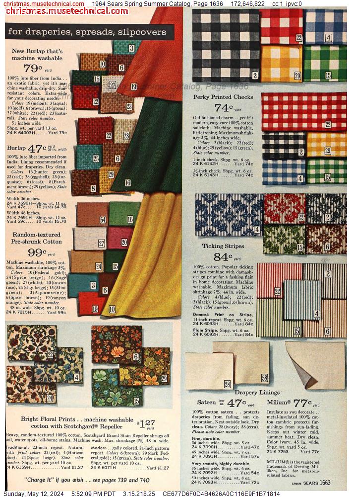 1964 Sears Spring Summer Catalog, Page 1636