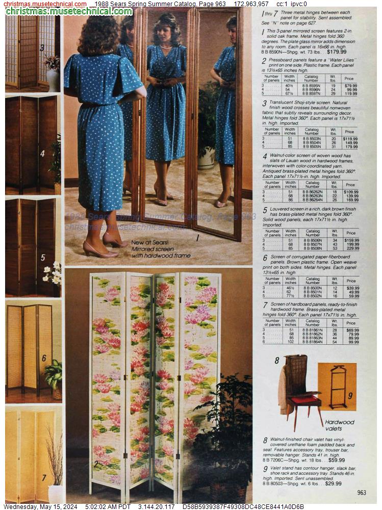 1988 Sears Spring Summer Catalog, Page 963