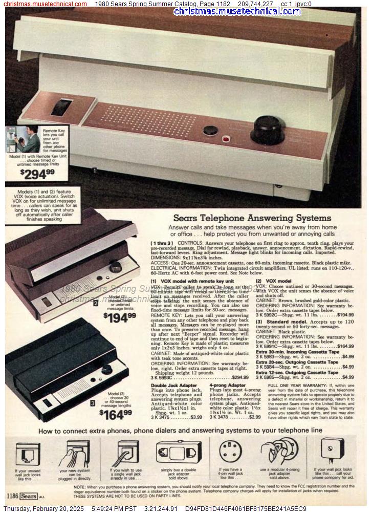 1980 Sears Spring Summer Catalog, Page 1182