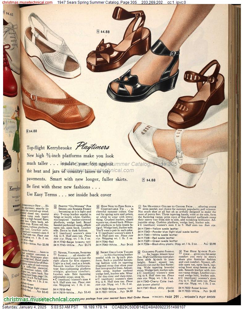 1947 Sears Spring Summer Catalog, Page 305