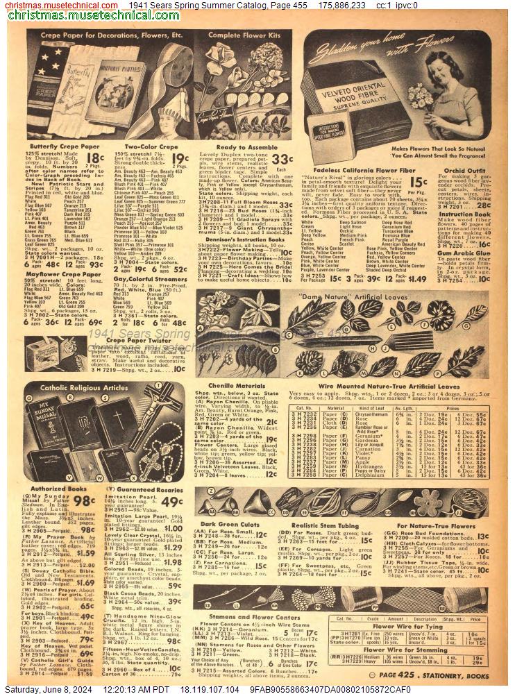 1941 Sears Spring Summer Catalog, Page 455