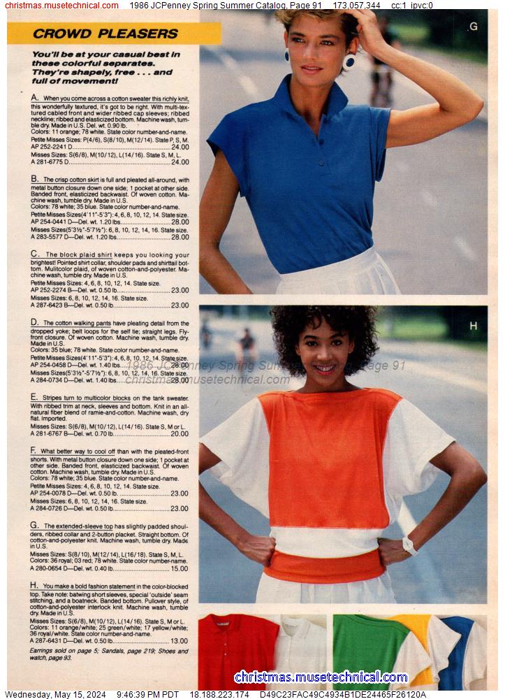 1986 JCPenney Spring Summer Catalog, Page 91