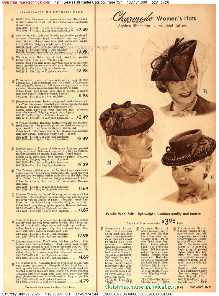 1944 Sears Fall Winter Catalog, Page 157