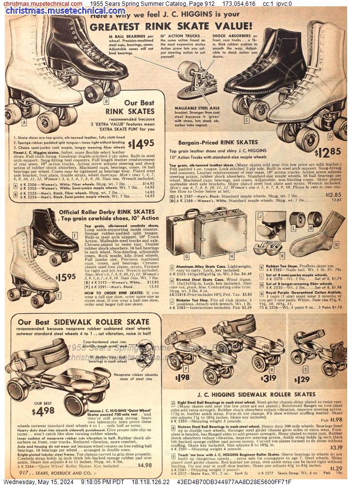 1955 Sears Spring Summer Catalog, Page 912