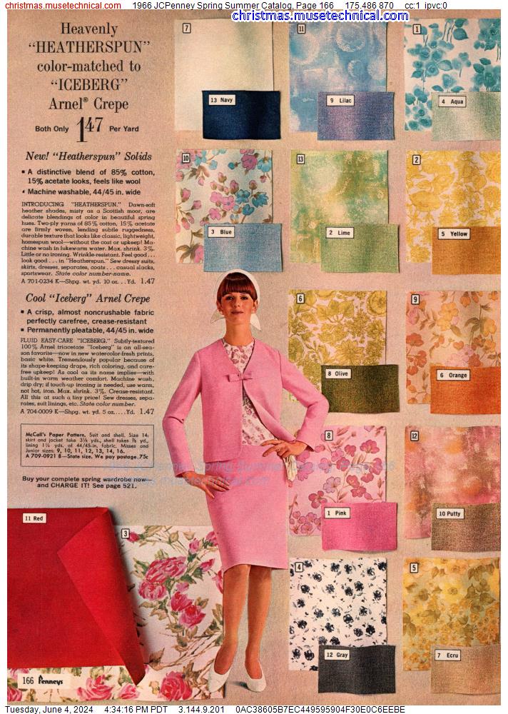 1966 JCPenney Spring Summer Catalog, Page 166