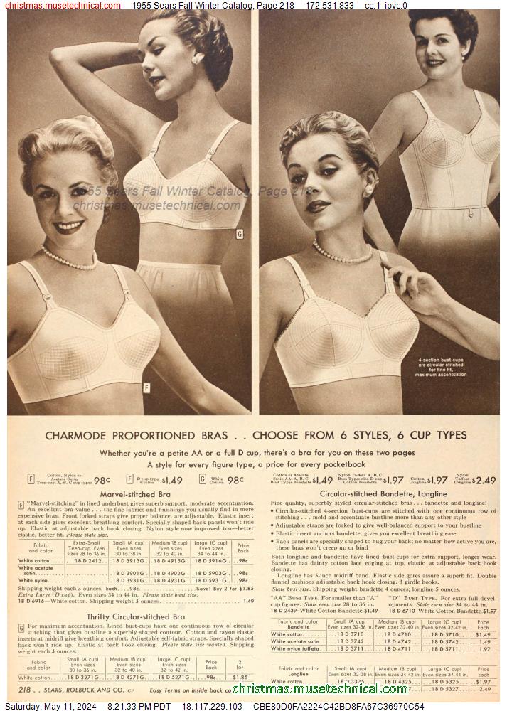 1955 Sears Fall Winter Catalog, Page 218
