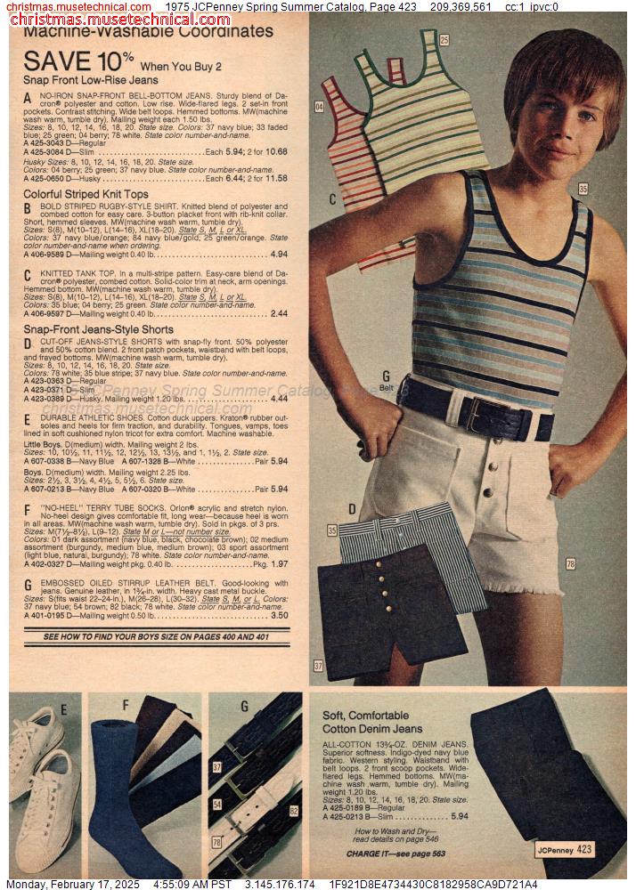 1975 JCPenney Spring Summer Catalog, Page 423