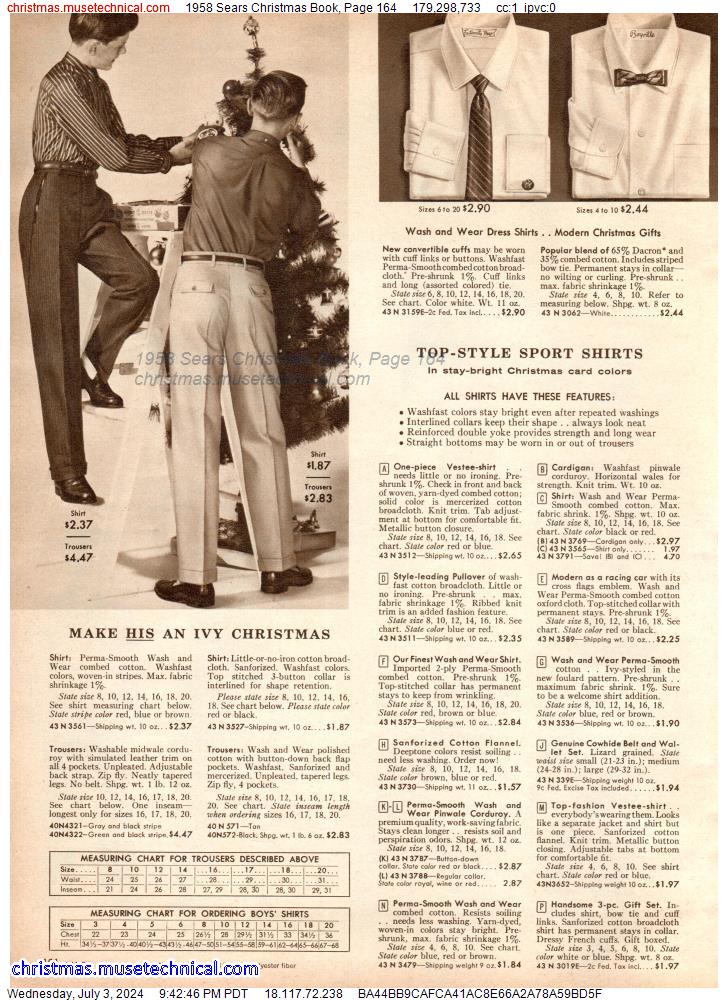1958 Sears Christmas Book, Page 164