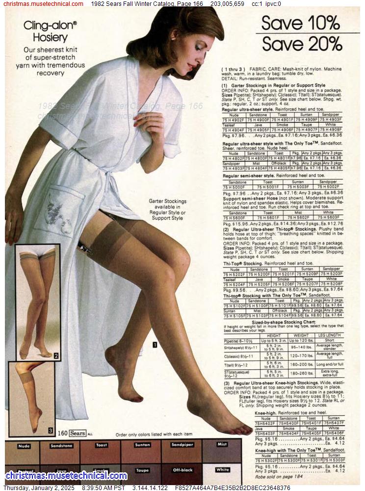 1982 Sears Fall Winter Catalog, Page 166