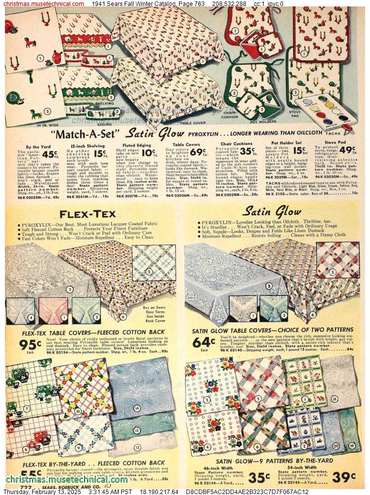 1941 Sears Fall Winter Catalog, Page 763