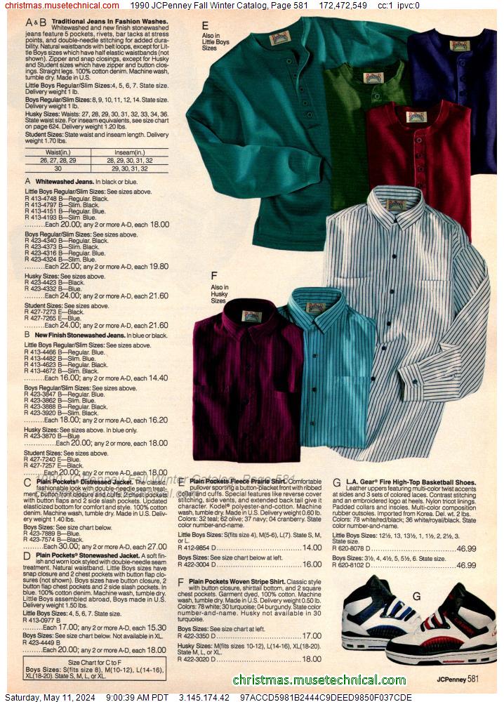 1990 JCPenney Fall Winter Catalog, Page 581