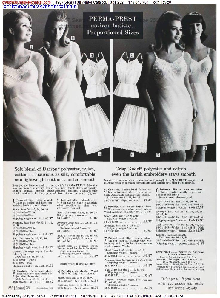 1967 Sears Fall Winter Catalog, Page 252